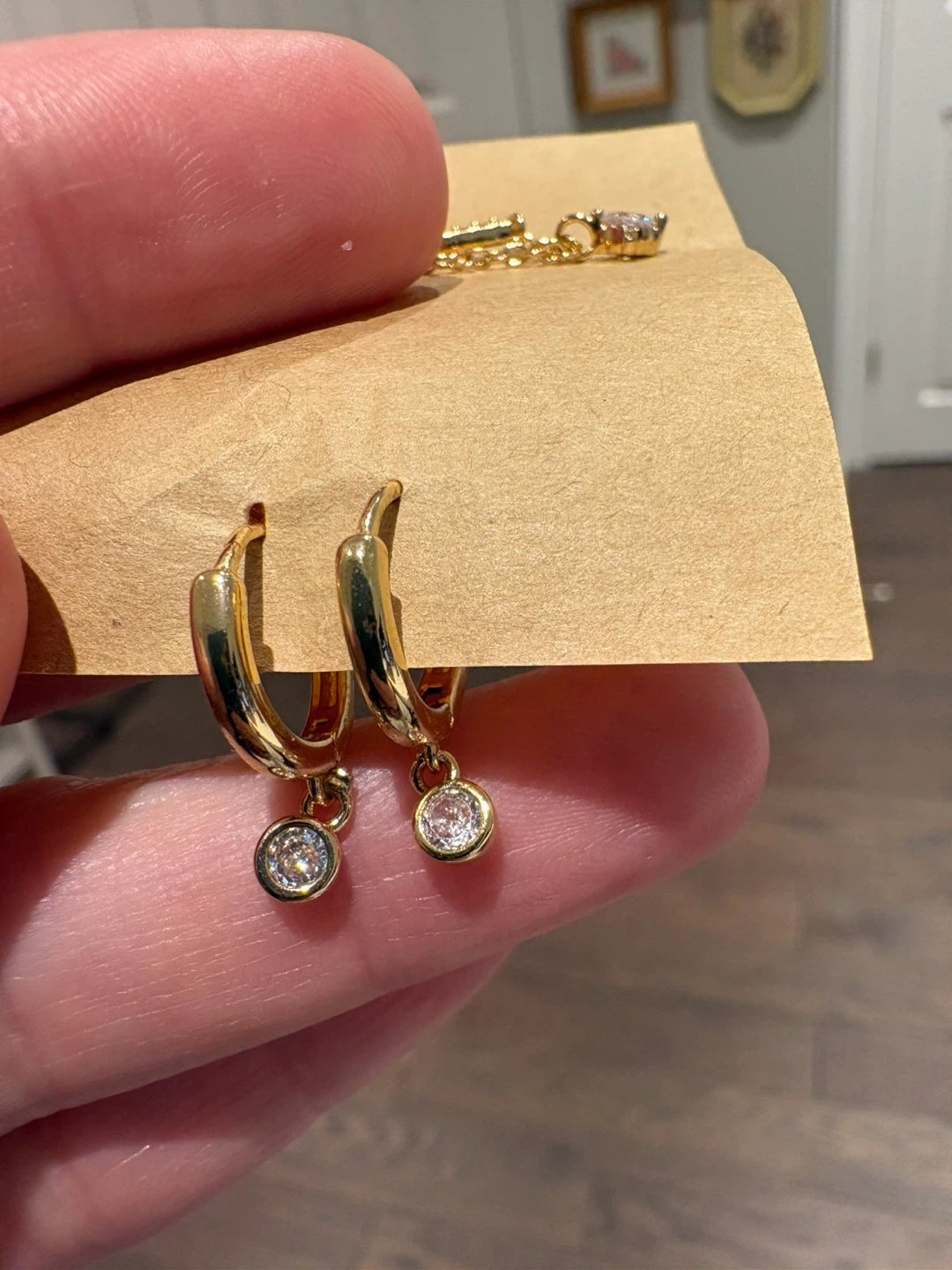 Gold-tone Stud and Dangle Earrings Set - photo 3