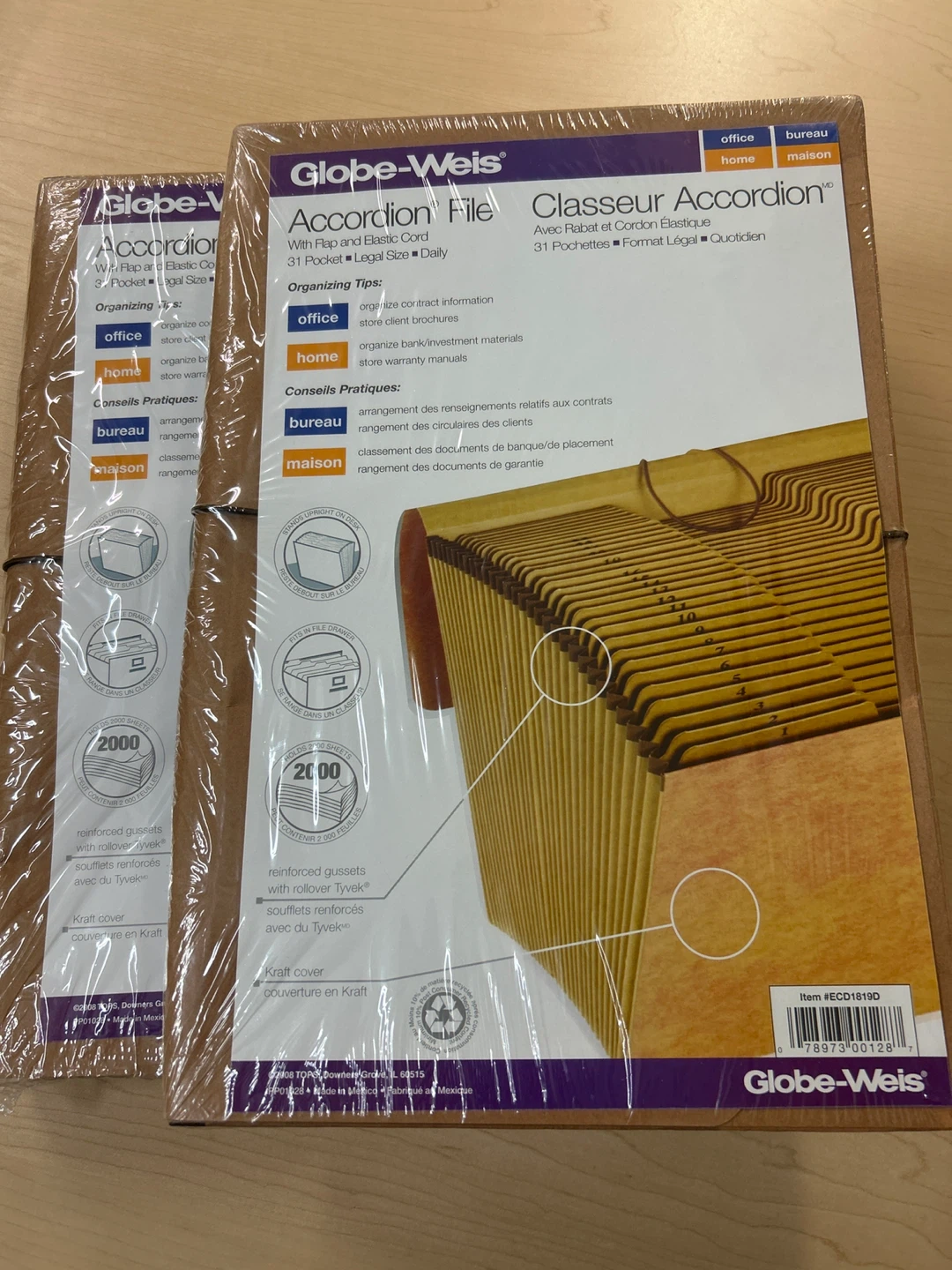 🏆Globe-Weis Accordion File Cord - 31 Pockets