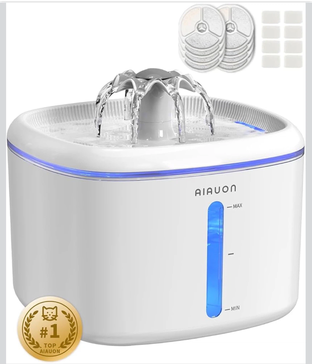 AIAUON 2.5L Automatic Pet Water Fountain