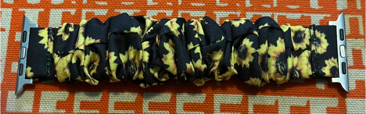 FRD Scrunchie Elastic Watch Band - Sunflower Print - photo 2