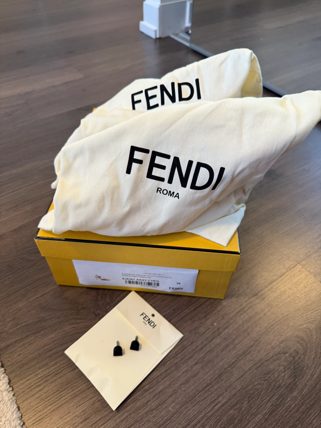 Fendi Women's Pink FF Monogram Slingback Heels - photo 2