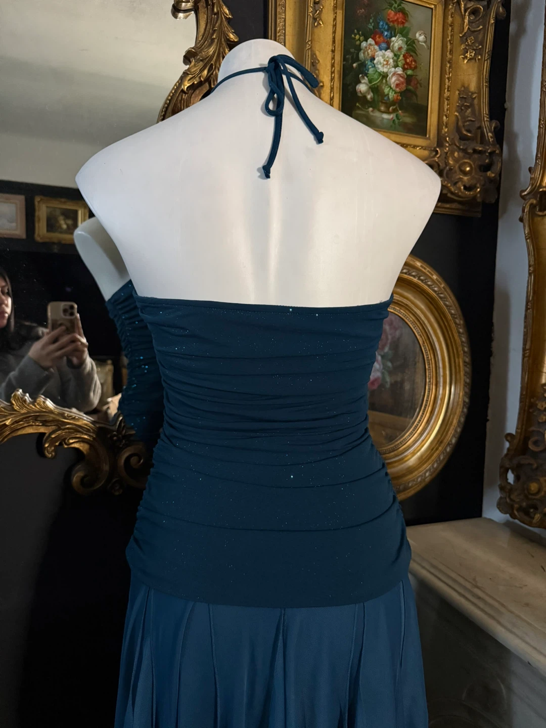 Haltered dress with layered bottom - photo 5