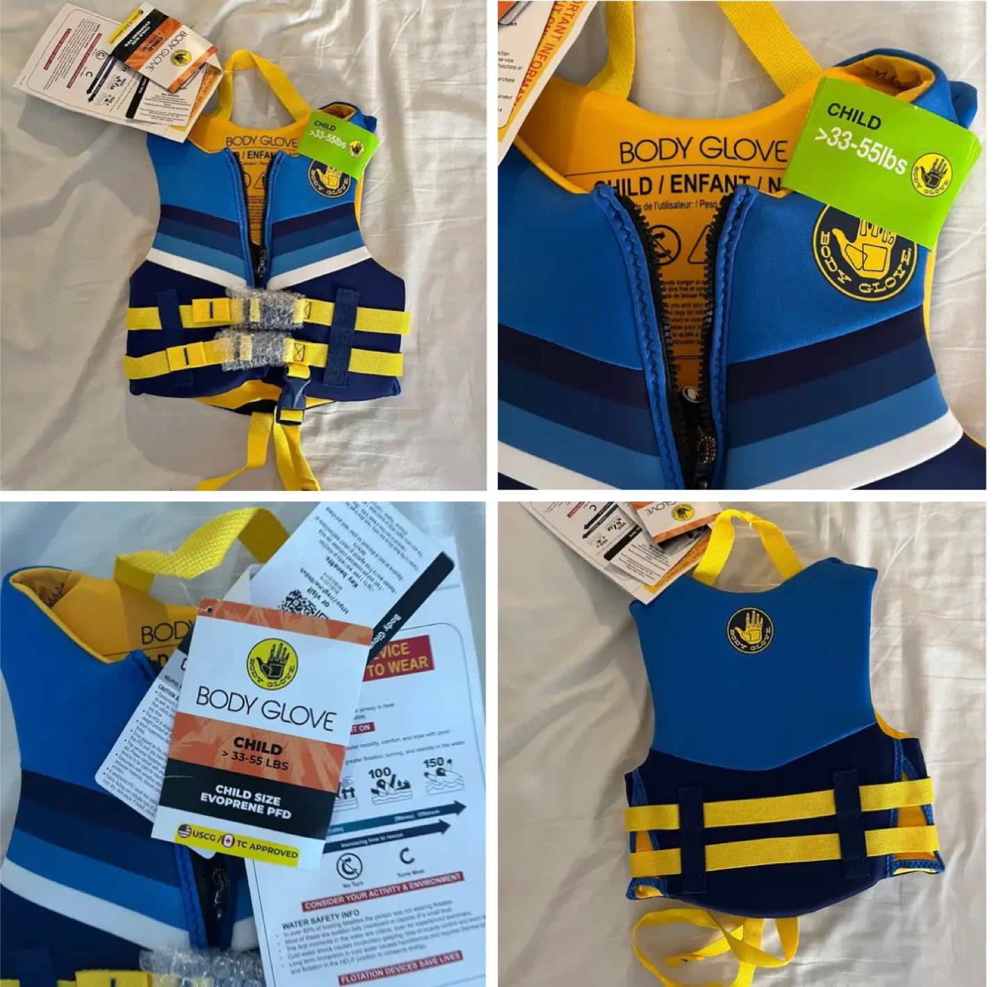 New with tags- child life jacket (33-55lbs)