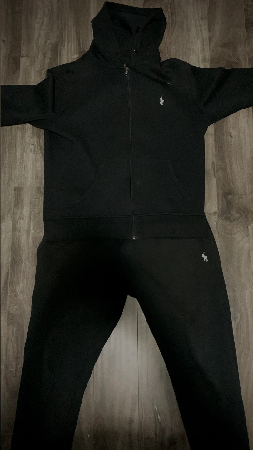Black Polo Ralph Lauren Full Zip Hoodie Set