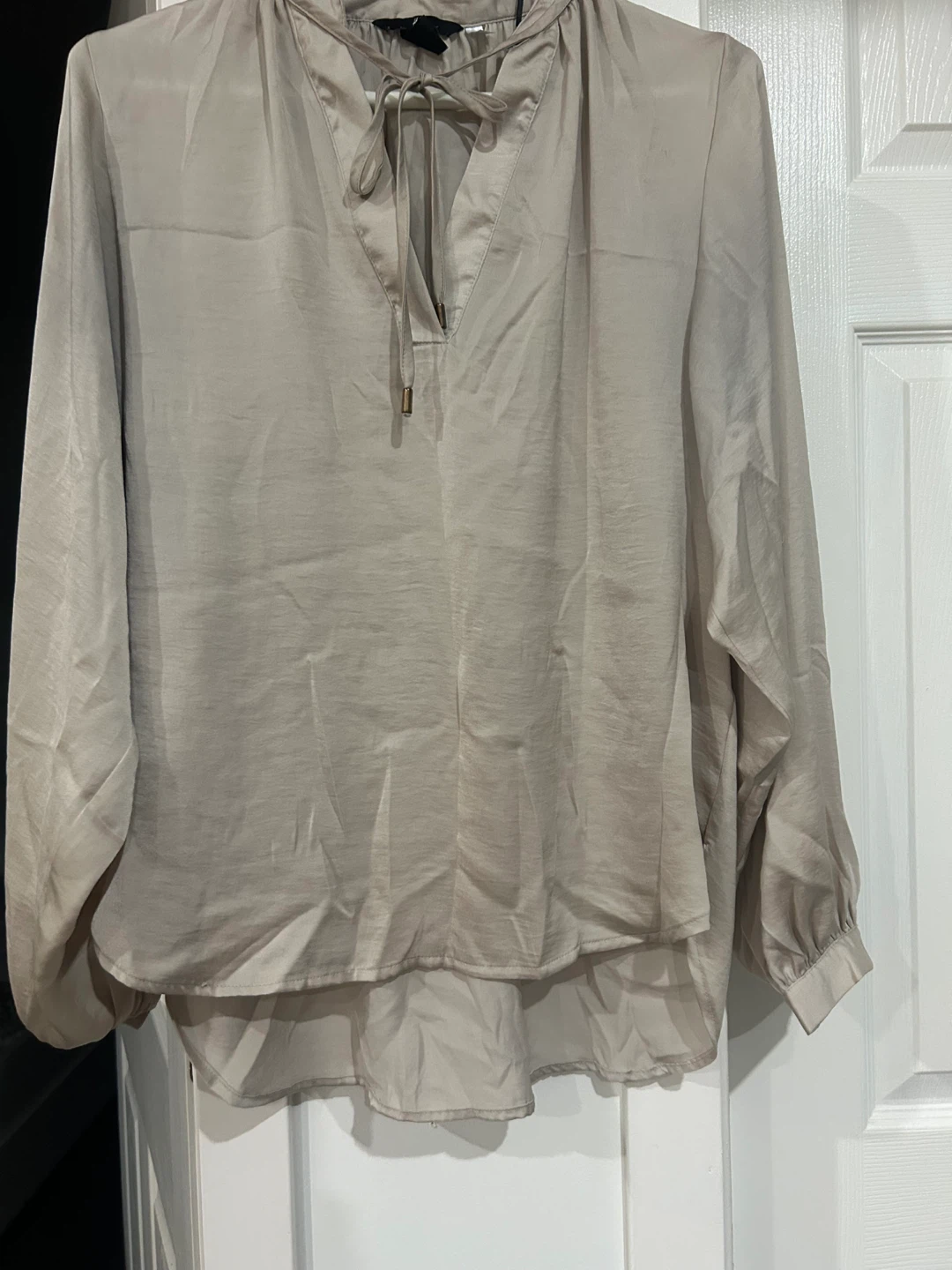 H&M Beige Satin Blouse