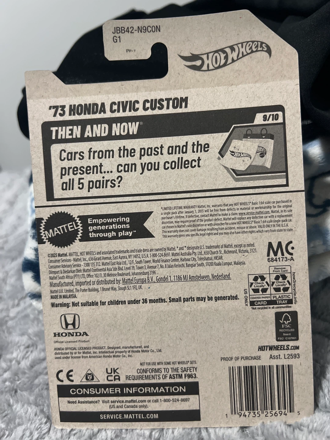 Hot Wheels '73 Honda Civic Custom Die-Cast Car - photo 2