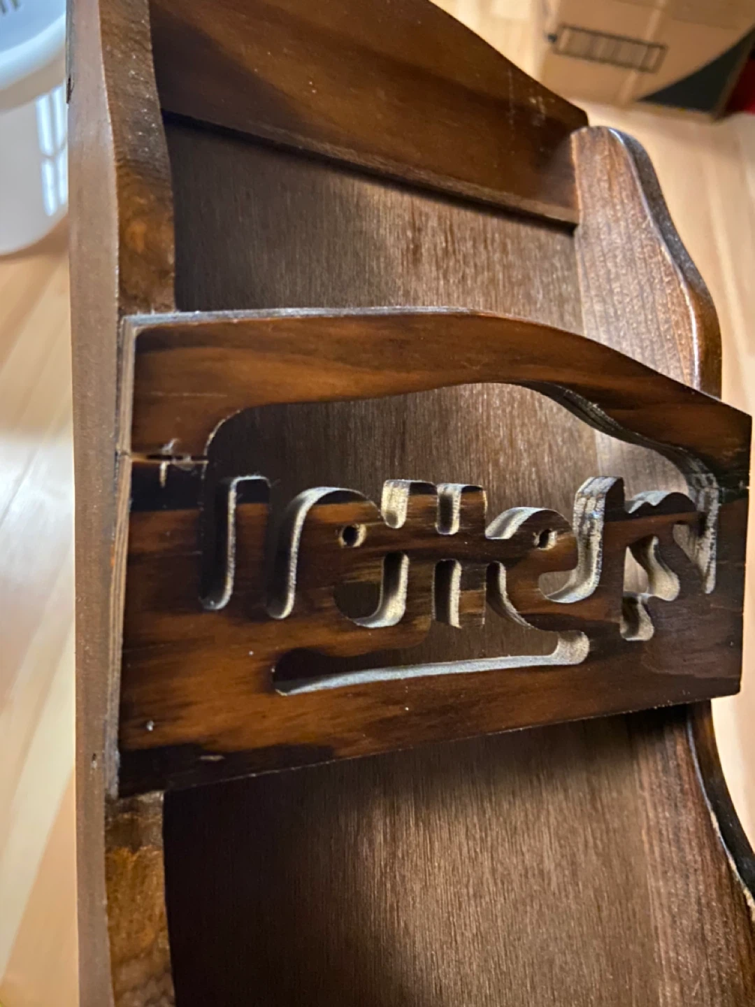 Wooden Wall Organizer Letters Mail Keys Holder - photo 2
