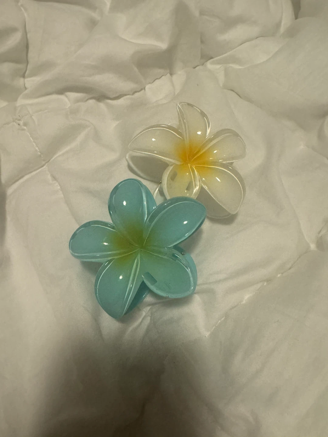2 Flower Hair Clips
