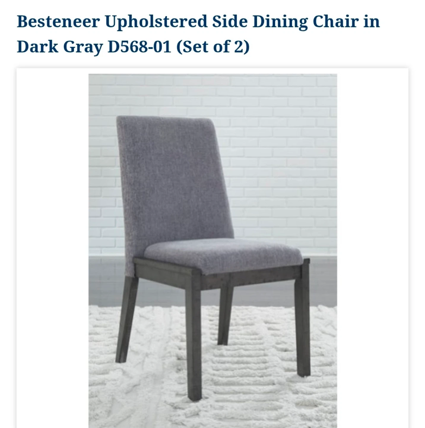 6* new Dining Chairs in Dark Gray