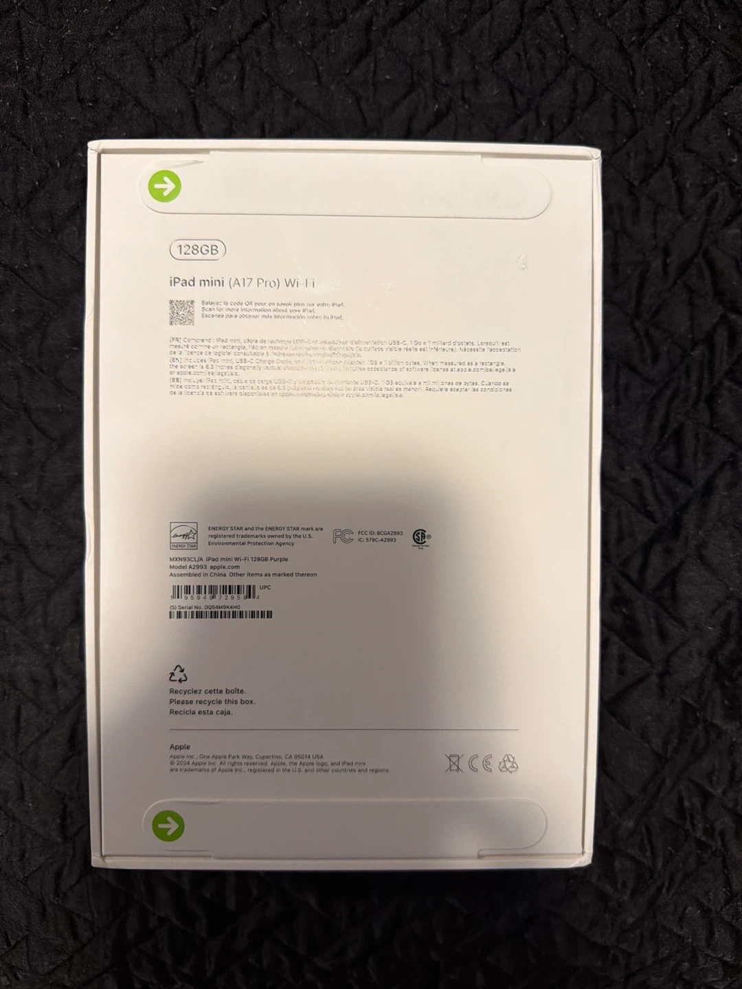 BRAND NEW SEALED! Apple iPad Mini (7th Gen) Wi-Fi 128GB Purple - photo 2