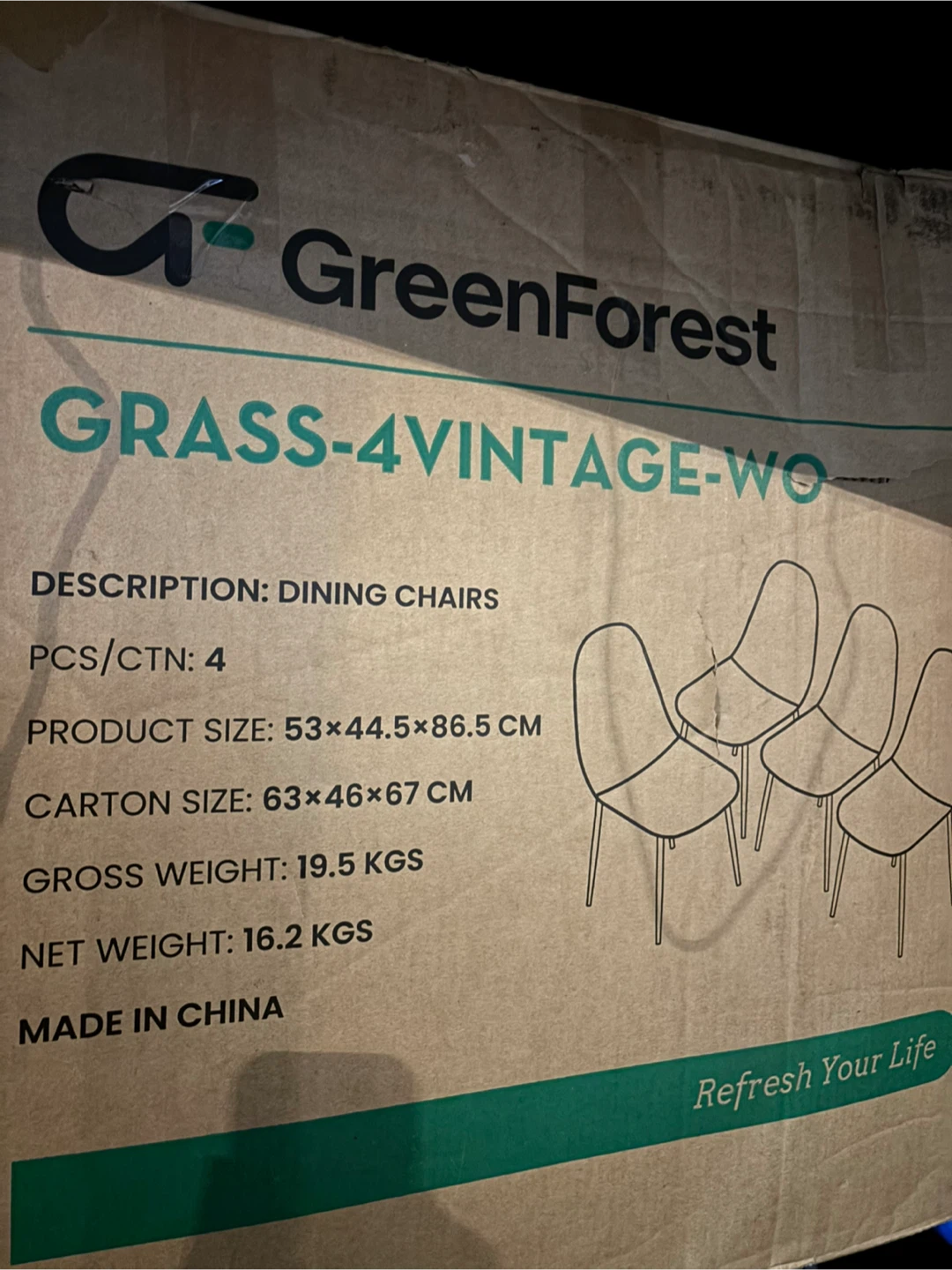 New in box Dining Chairs - Set of 4 table set available - photo 2