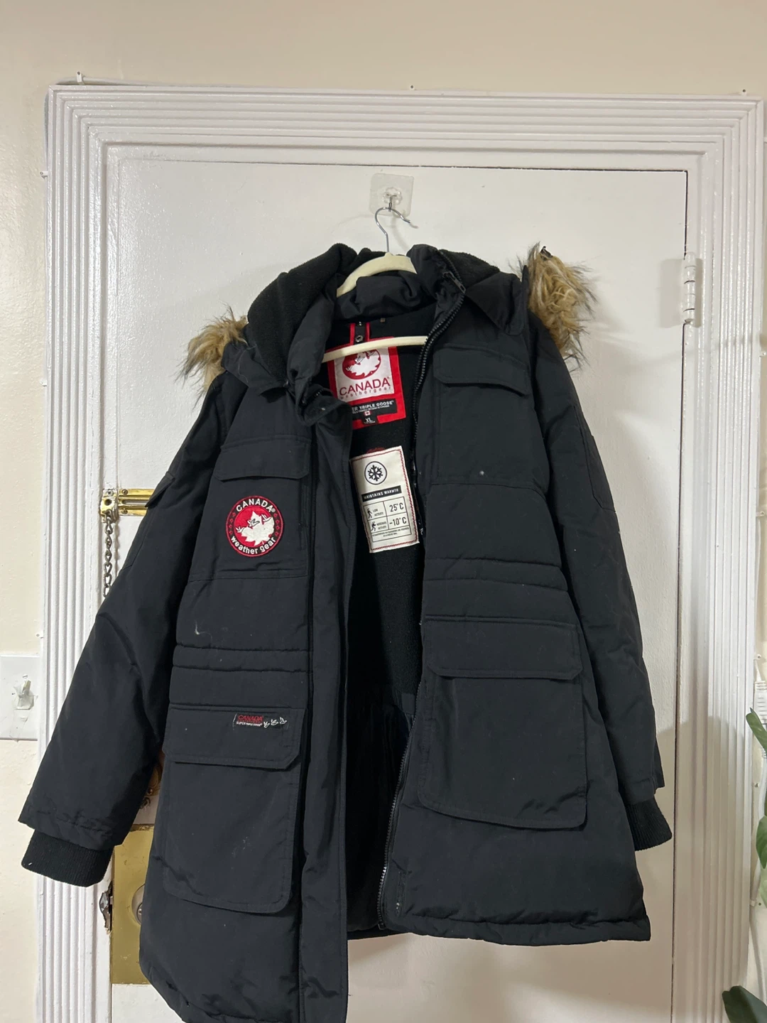 Canada Weathergear Super Triple Goose Black Parka XL