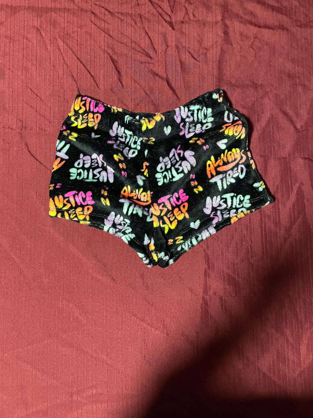 Justice Sleep Pyjama Shorts S/P (7/8) Black Graphic Print