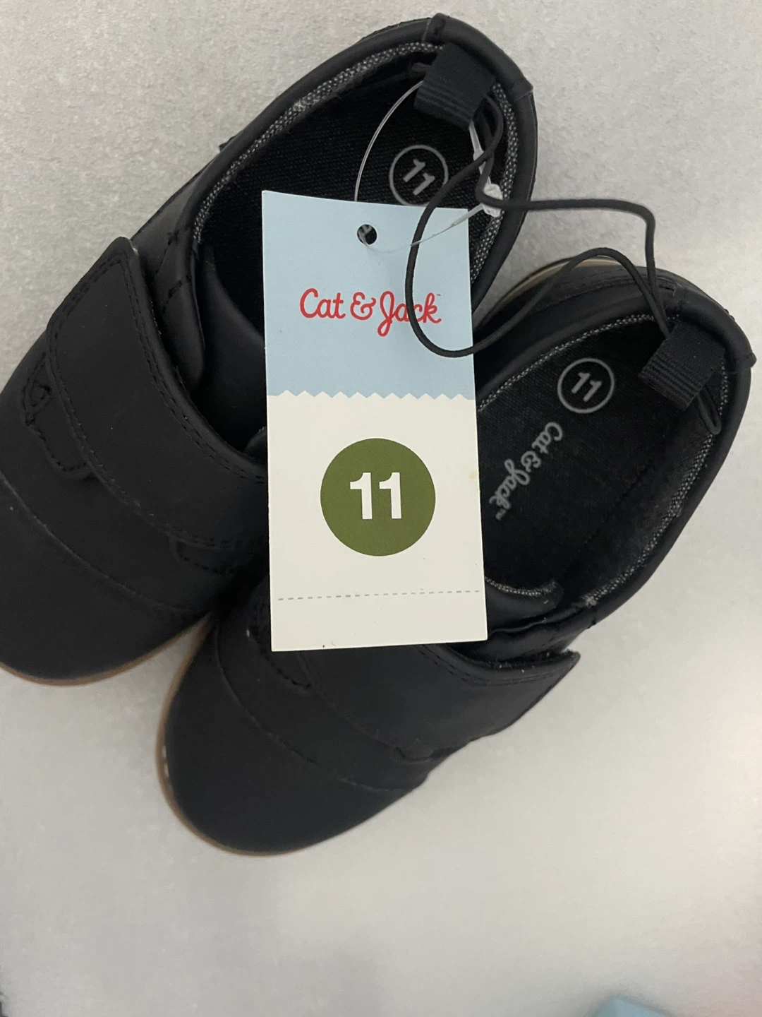 Cat & Jack Black Velcro Shoes - Size 11 - photo 2