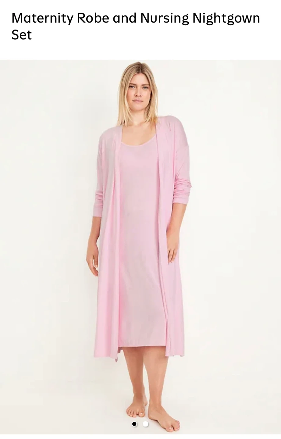 Maternity Robe and Nursing Nightgown Set