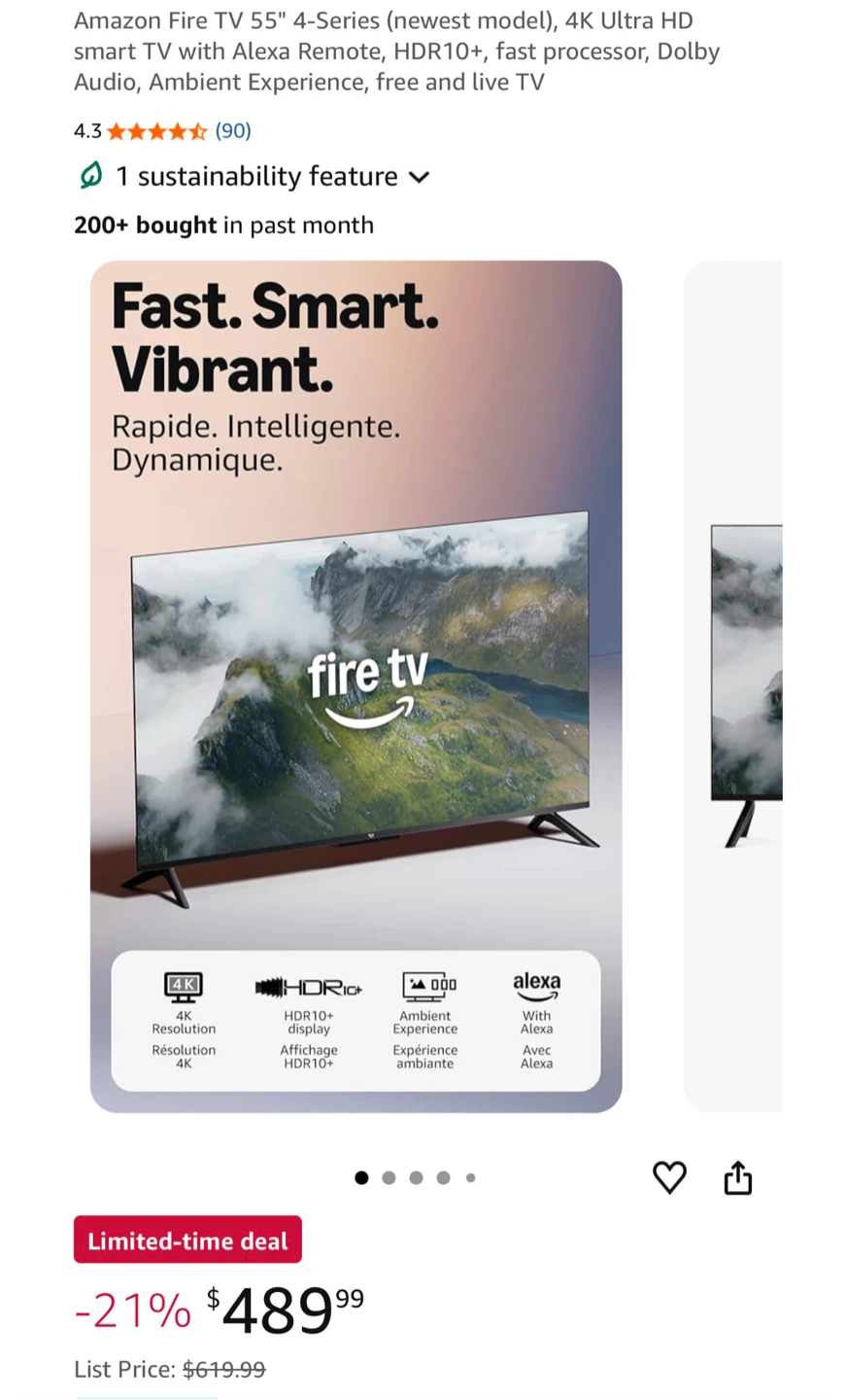 Amazon Fire TV 55" 4-Series 4K UHD Smart TV - photo 3