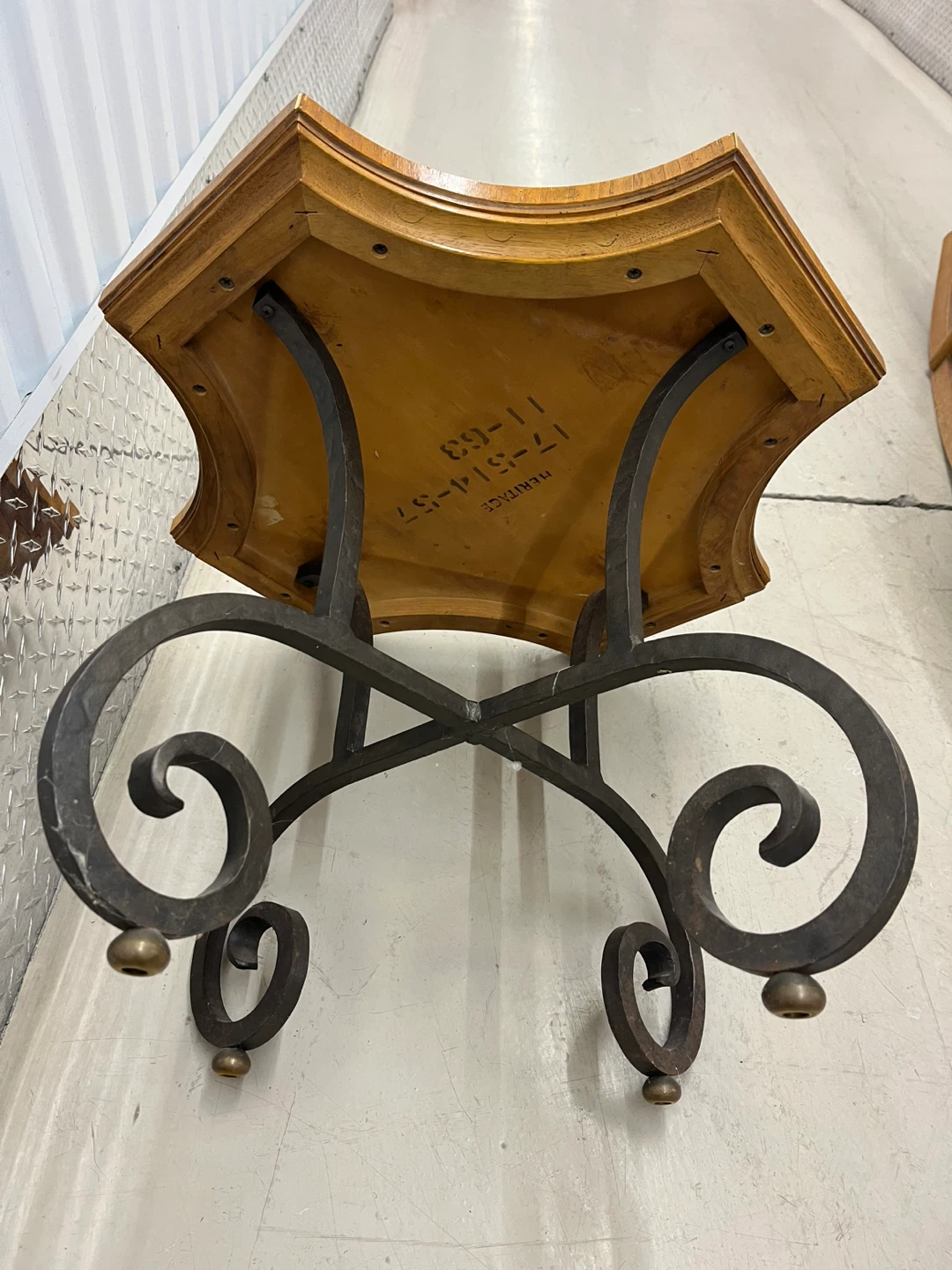 Unique Wood and Metal Accent Table - photo 4