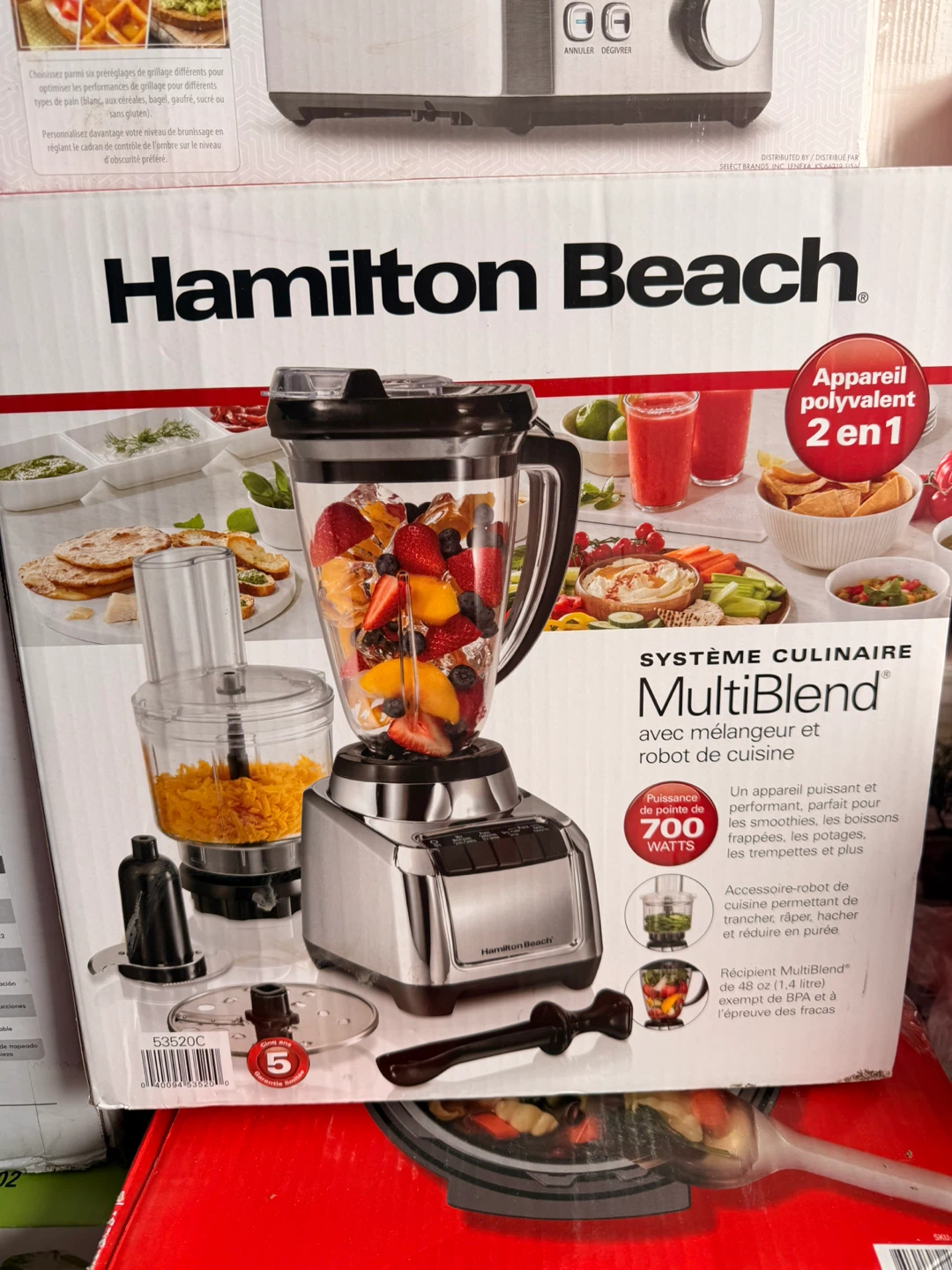 Hamilton Beach MultiBlend 2-in-1 Blender and Food Processor 700W