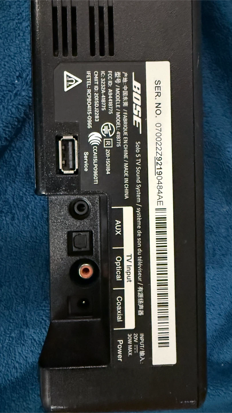 Bose Solo 5 TV Sound System with Remote - photo 4