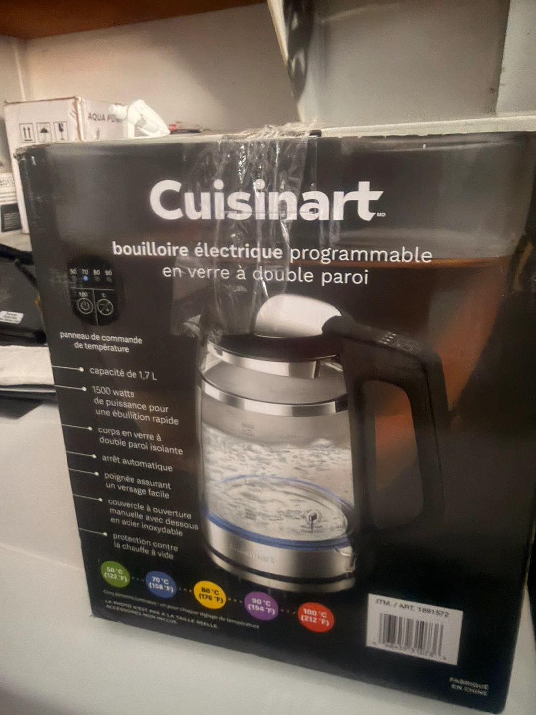 Cuisinart Electric Programmable Double Wall Glass Kettle 1.7L