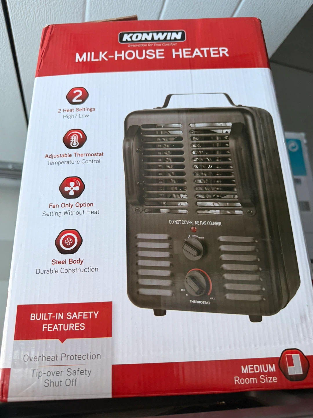 KONWIN Milk-House Heater - Medium Room Size