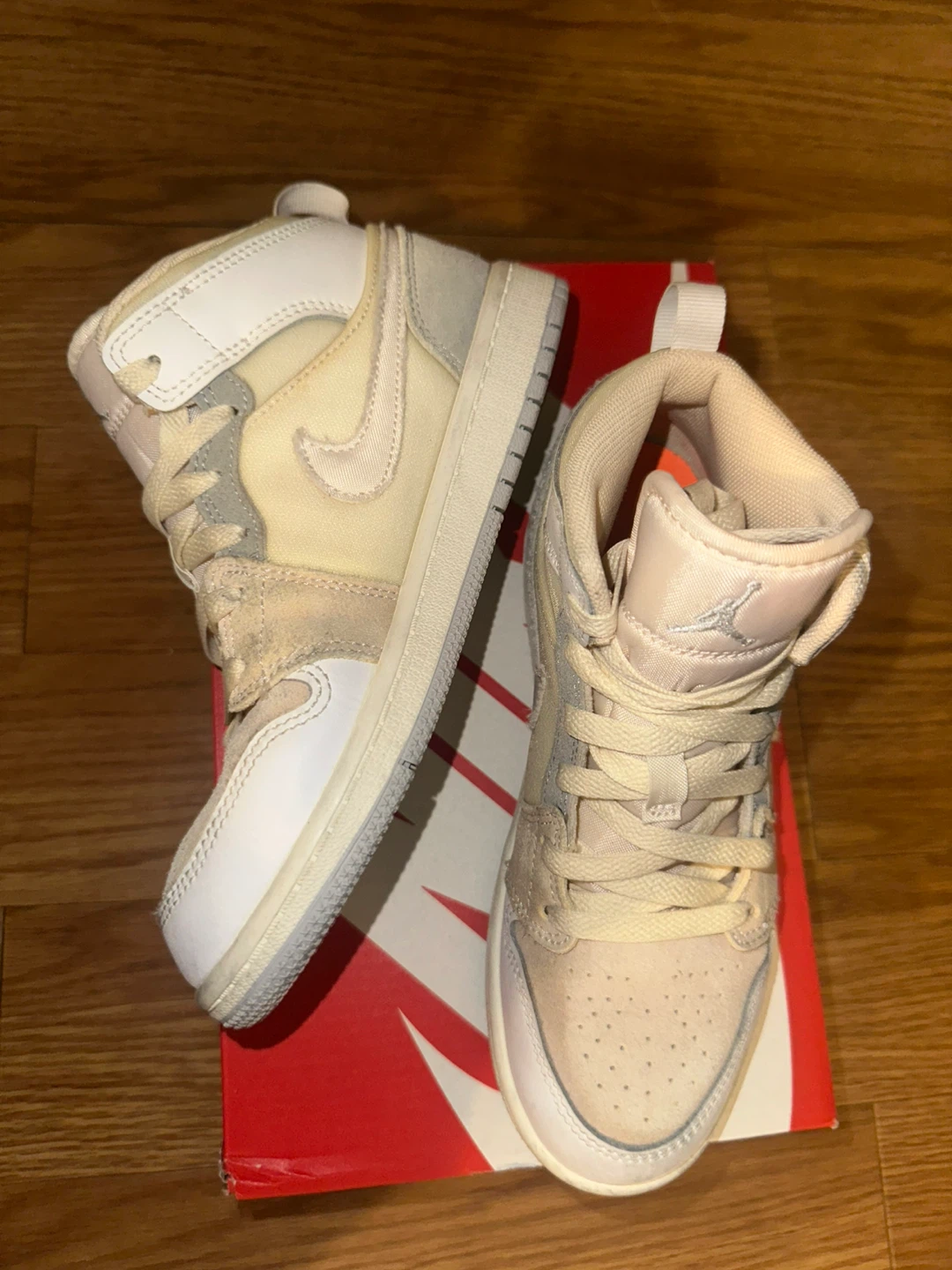 Jordan  1 Mid SE Craft White/Neutral Grey/Phantom/Sail 2Y - photo 2