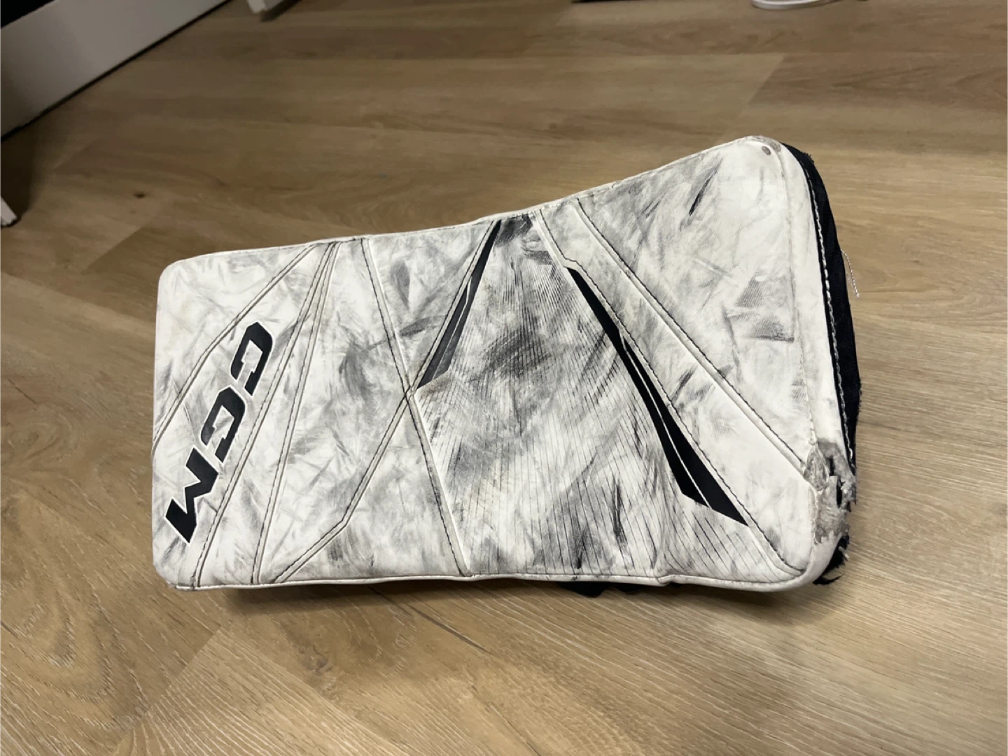 CCM goalie blocker
