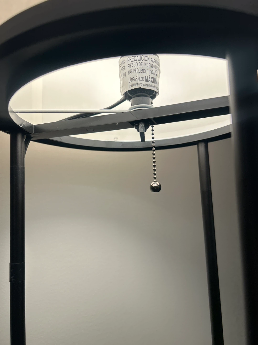 Black Floor Lamp with Shelves (with light bulb) - photo 4