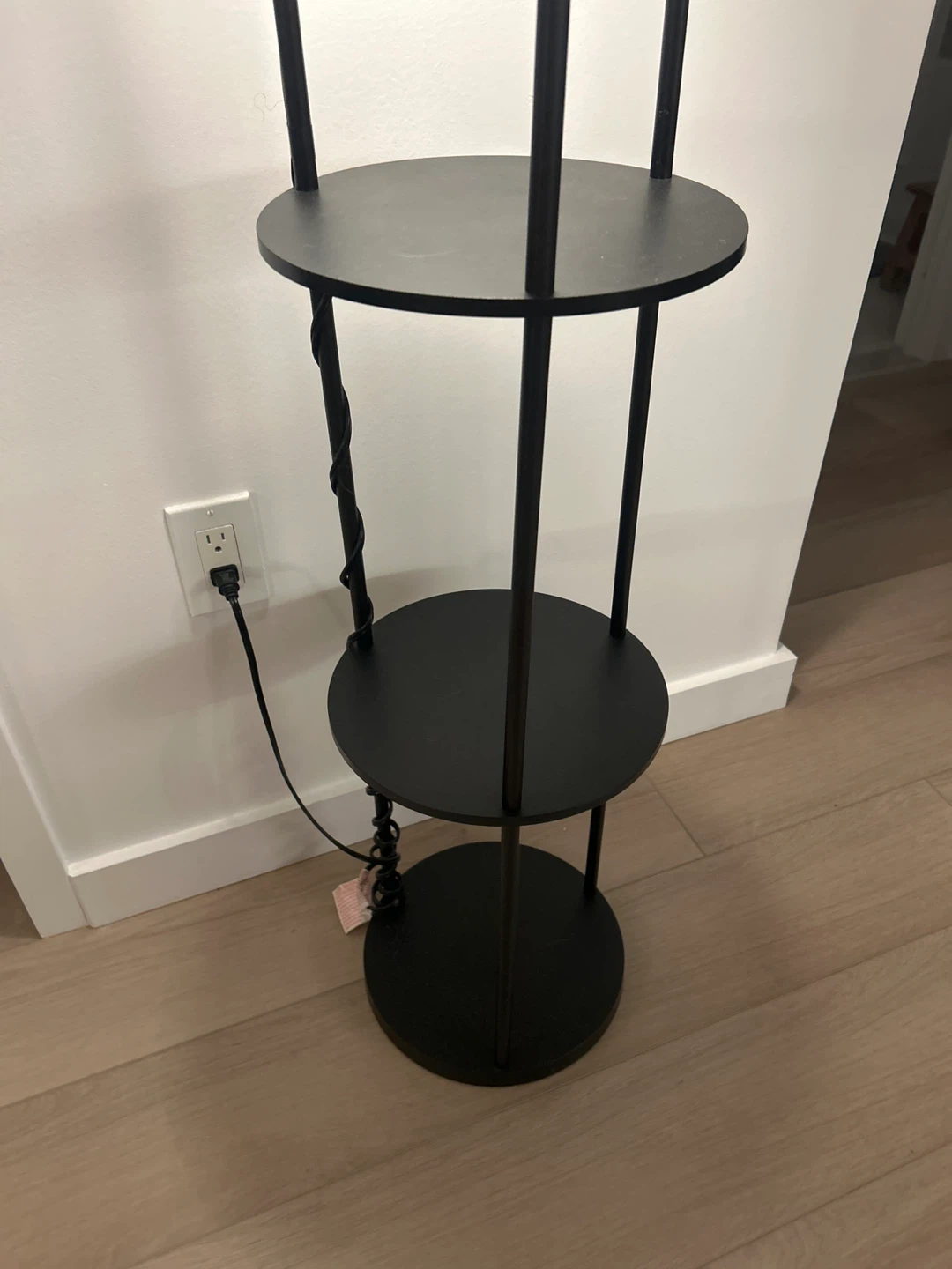Black Floor Lamp with Shelves (with light bulb) - photo 5