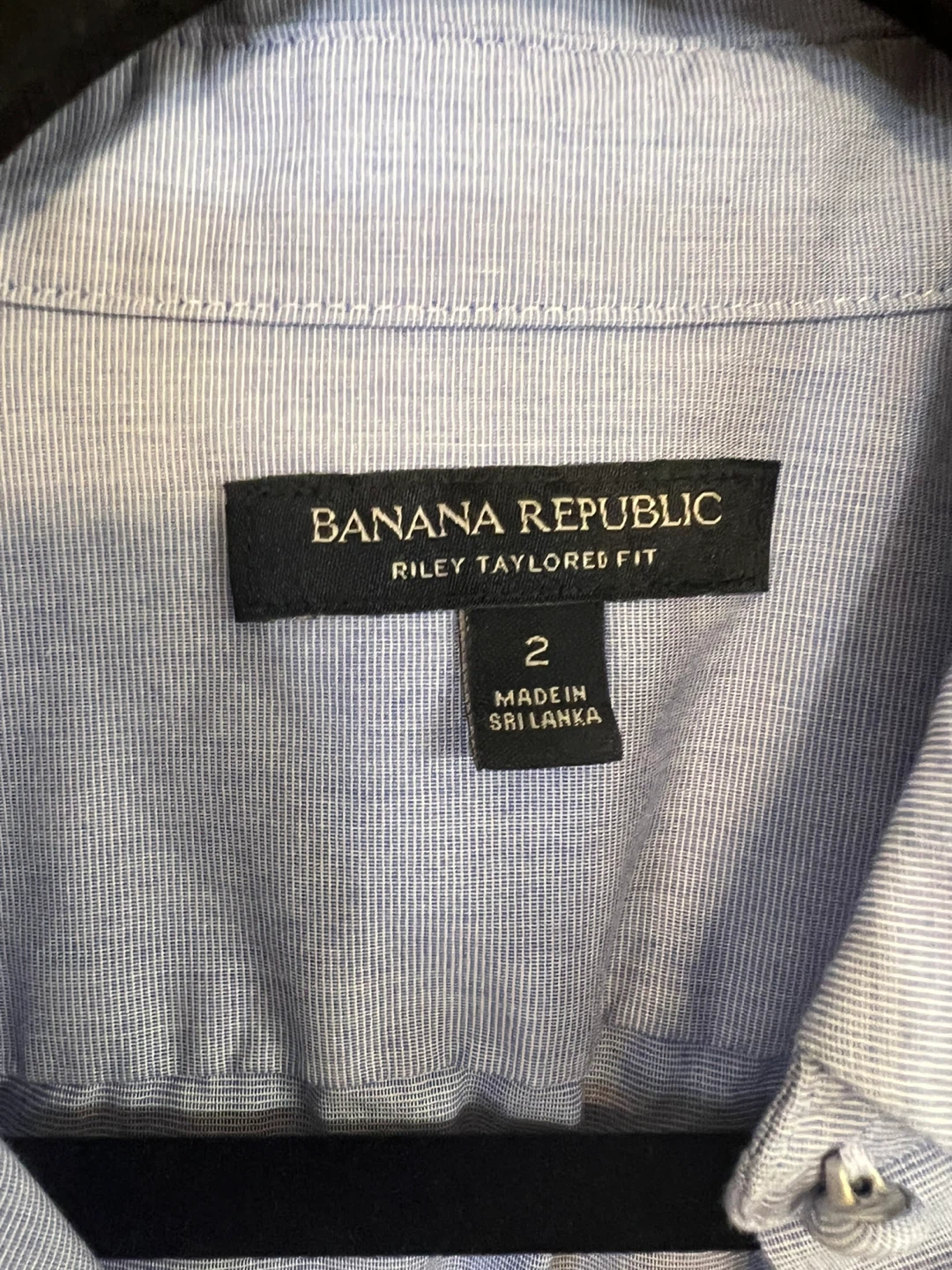 Banana Republic Riley Tailored Fit Blue Shirt Size 2 - photo 4