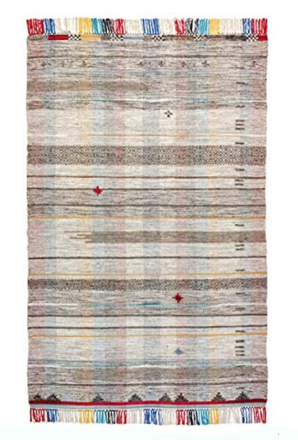 Pure wool handmade lightweight Area Rug with Fringe - photo 5