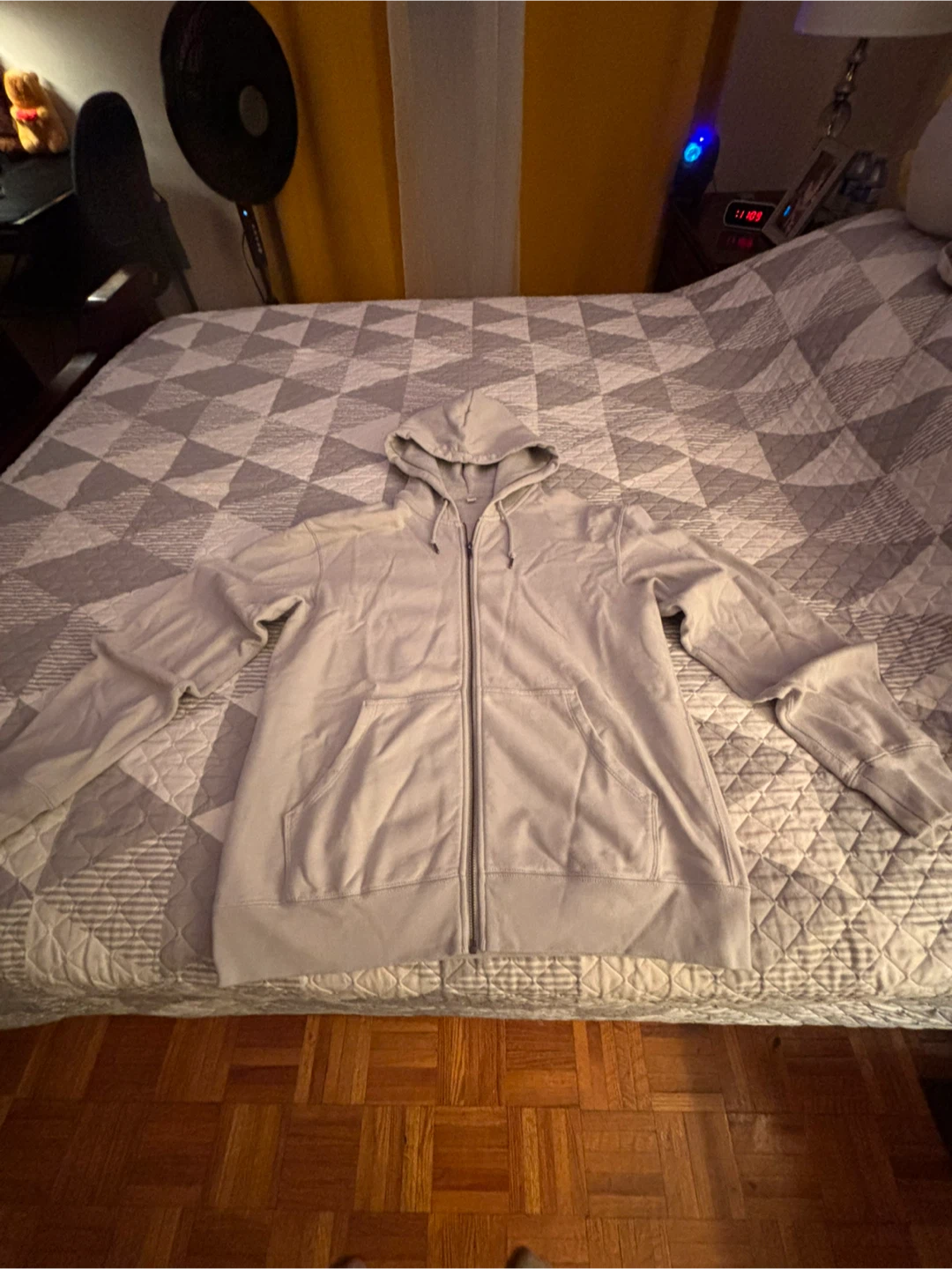 Light Grey Uniqlo  Zip-Up Hoodie