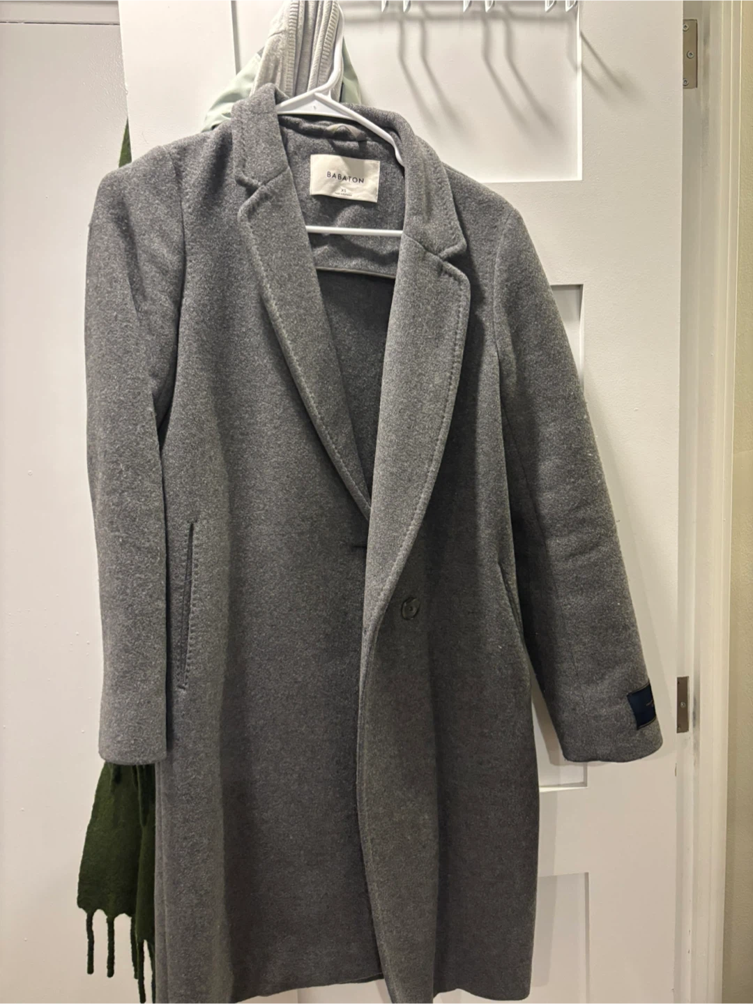 Babaton Grey Wool Blend Coat - photo 2
