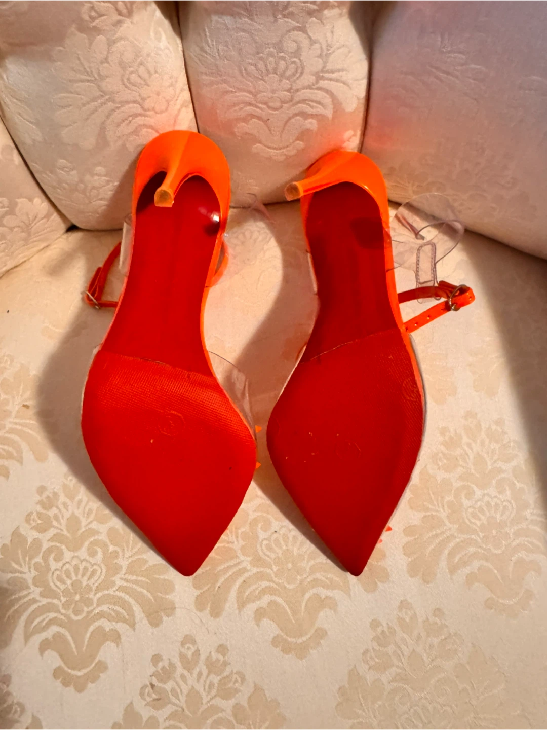 Christian Louboutin Orange Spike Heels - photo 2