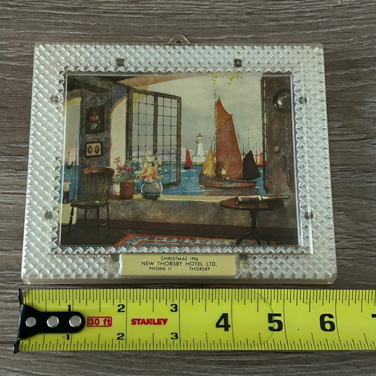 🏆 Vintage 1956 “New Thorsby Hotel” Advertising Plaque - photo 5