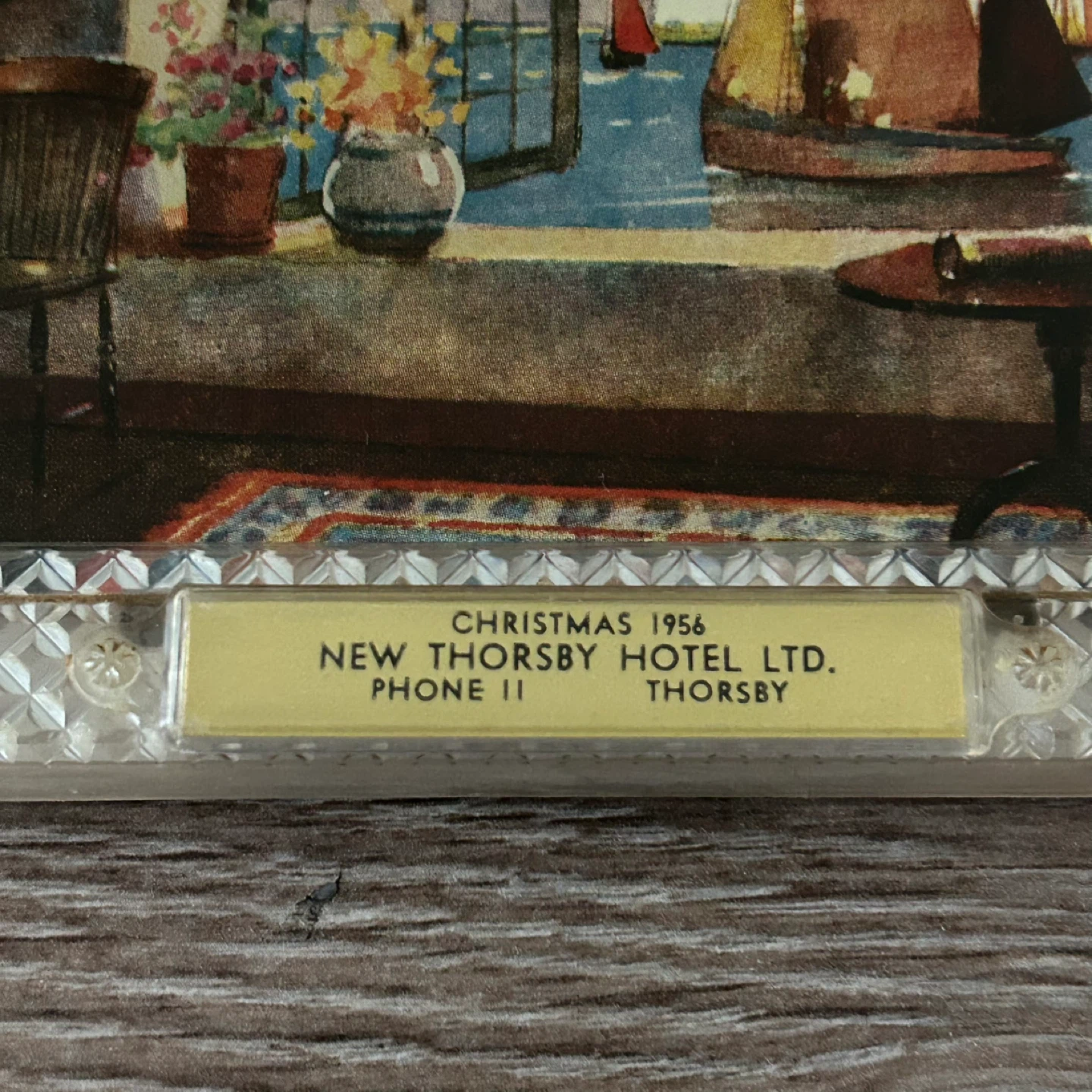 🏆 Vintage 1956 “New Thorsby Hotel” Advertising Plaque - photo 3