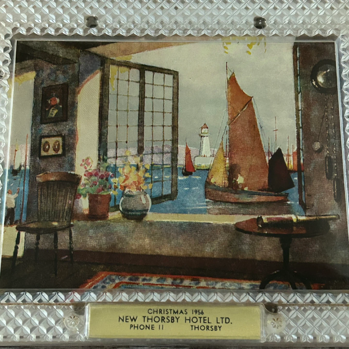 🏆 Vintage 1956 “New Thorsby Hotel” Advertising Plaque - photo 4