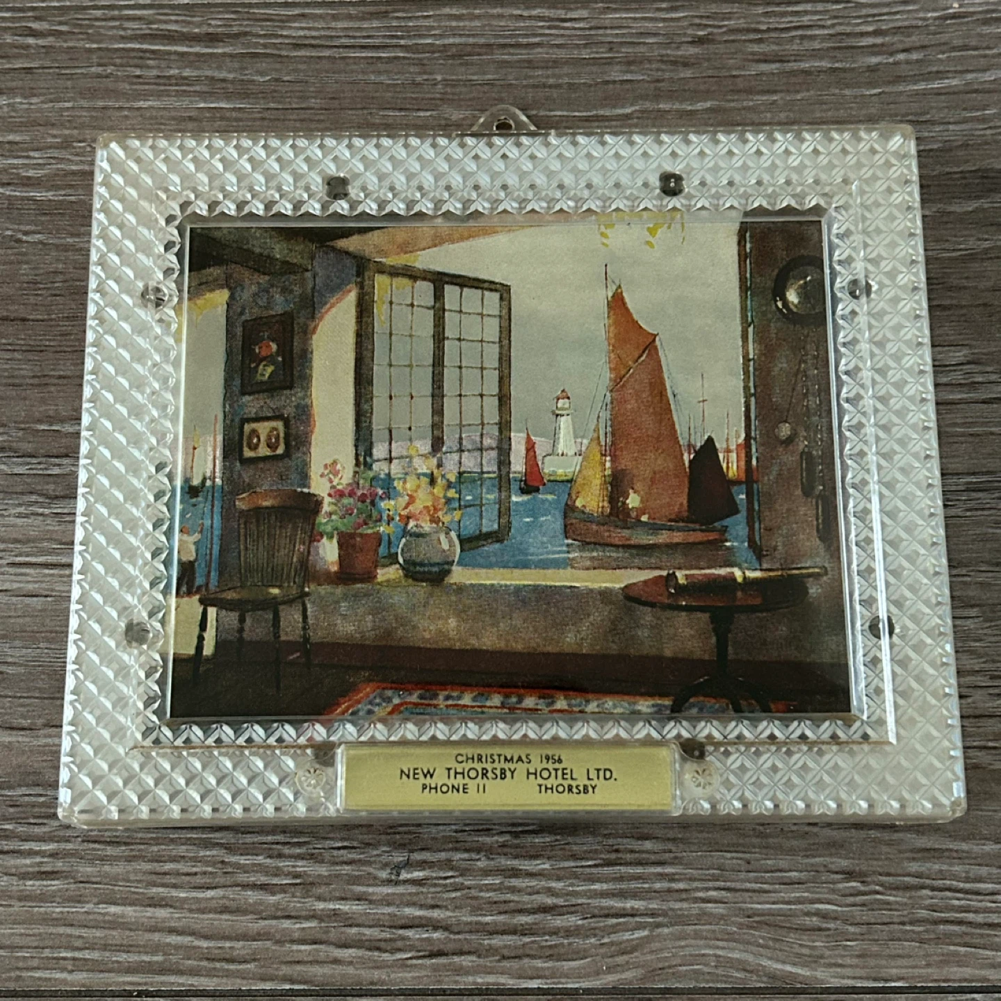 🏆 Vintage 1956 “New Thorsby Hotel” Advertising Plaque
