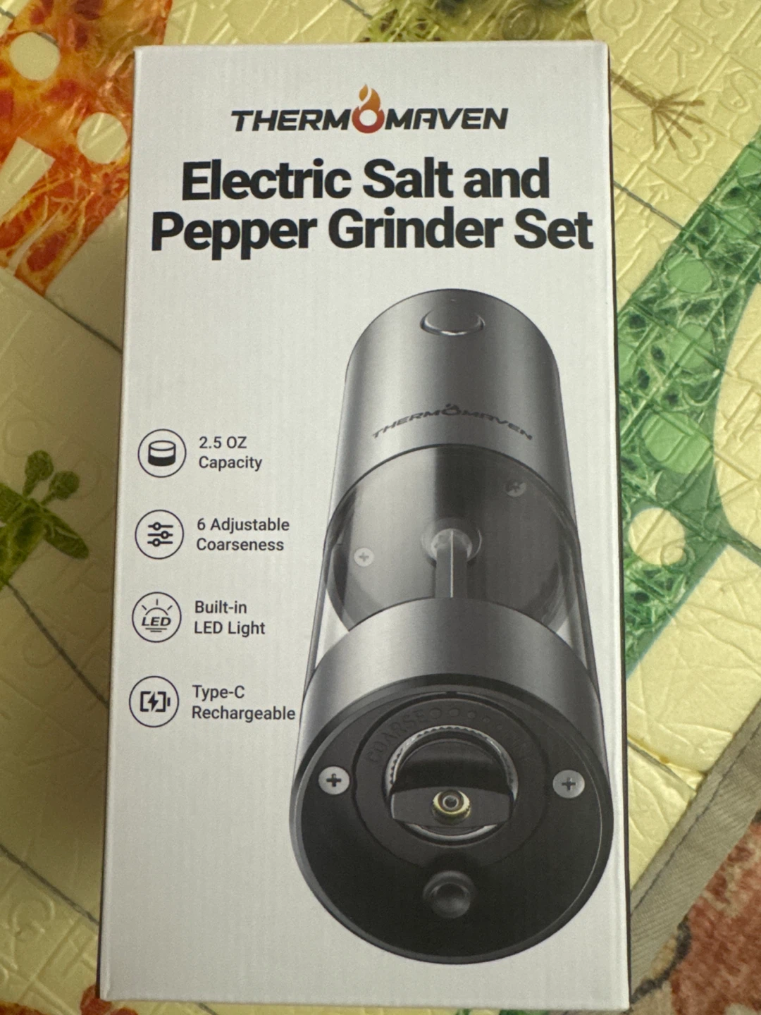 ThermoMaven Electric Salt and Pepper Grinder Set