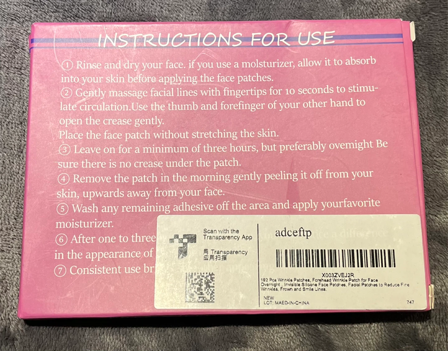 ADCEFTP Face Wrinkle Patches - 192 Pieces - photo 2