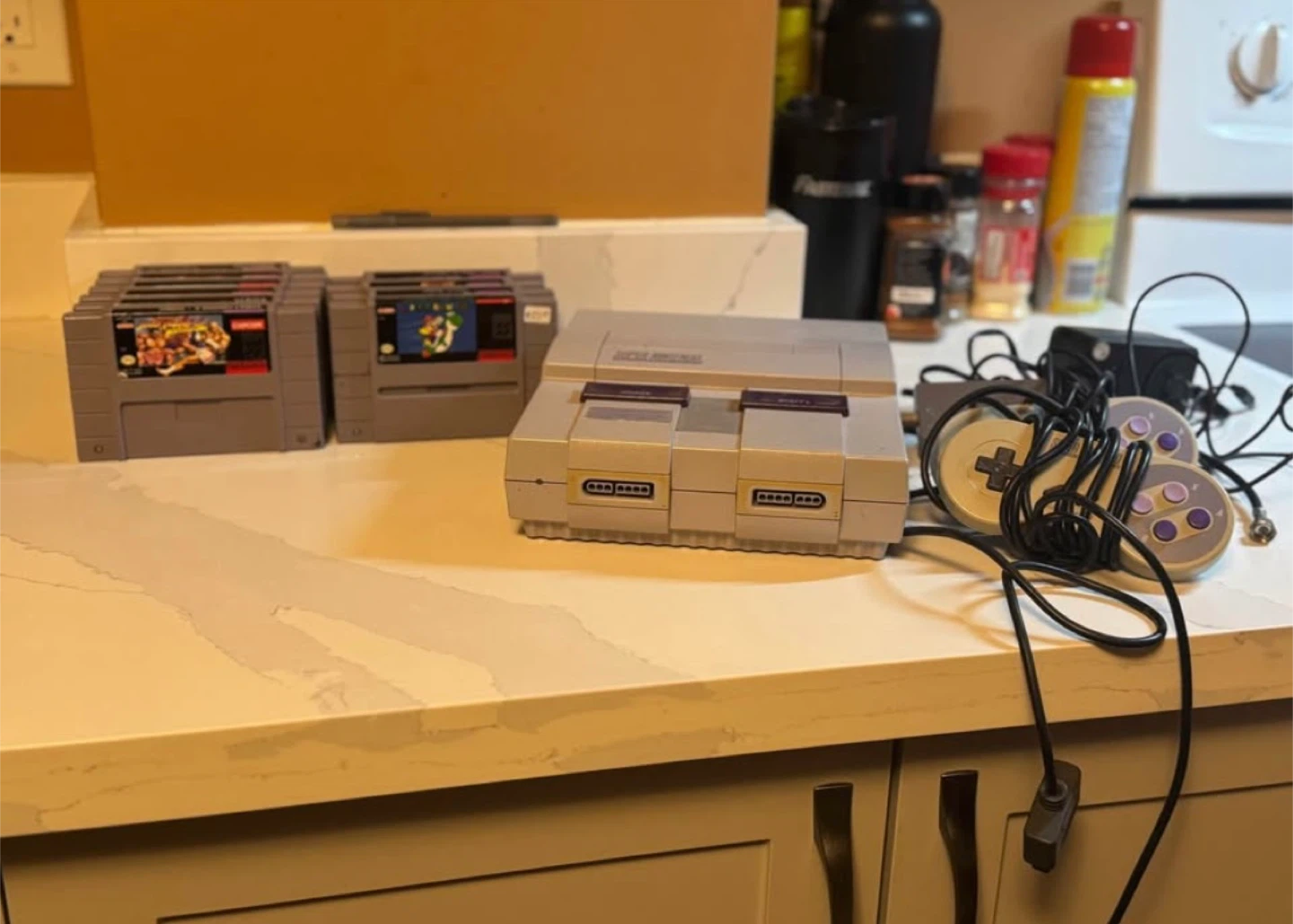 Super Nintendo SNES Console Bundle with Games