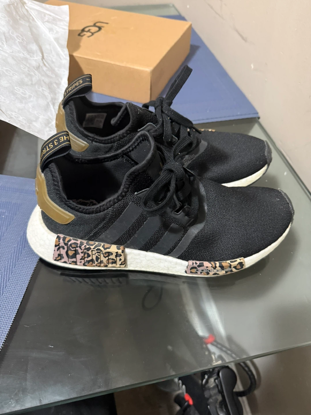 Adidas NMD R1 Shoes Black Leopard Print - photo 2