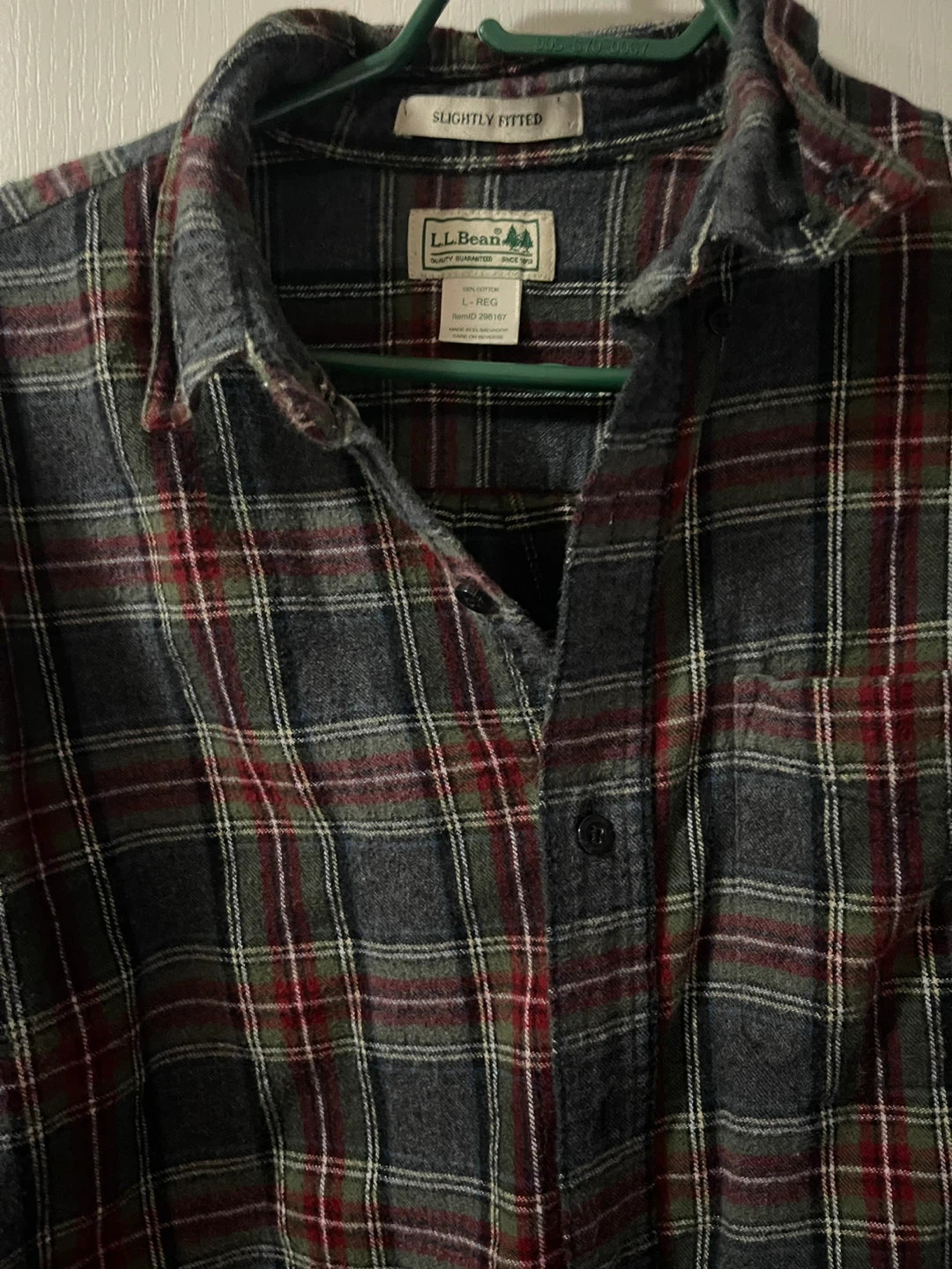 L.L.Bean Plaid Flannel Button-Up - photo 2