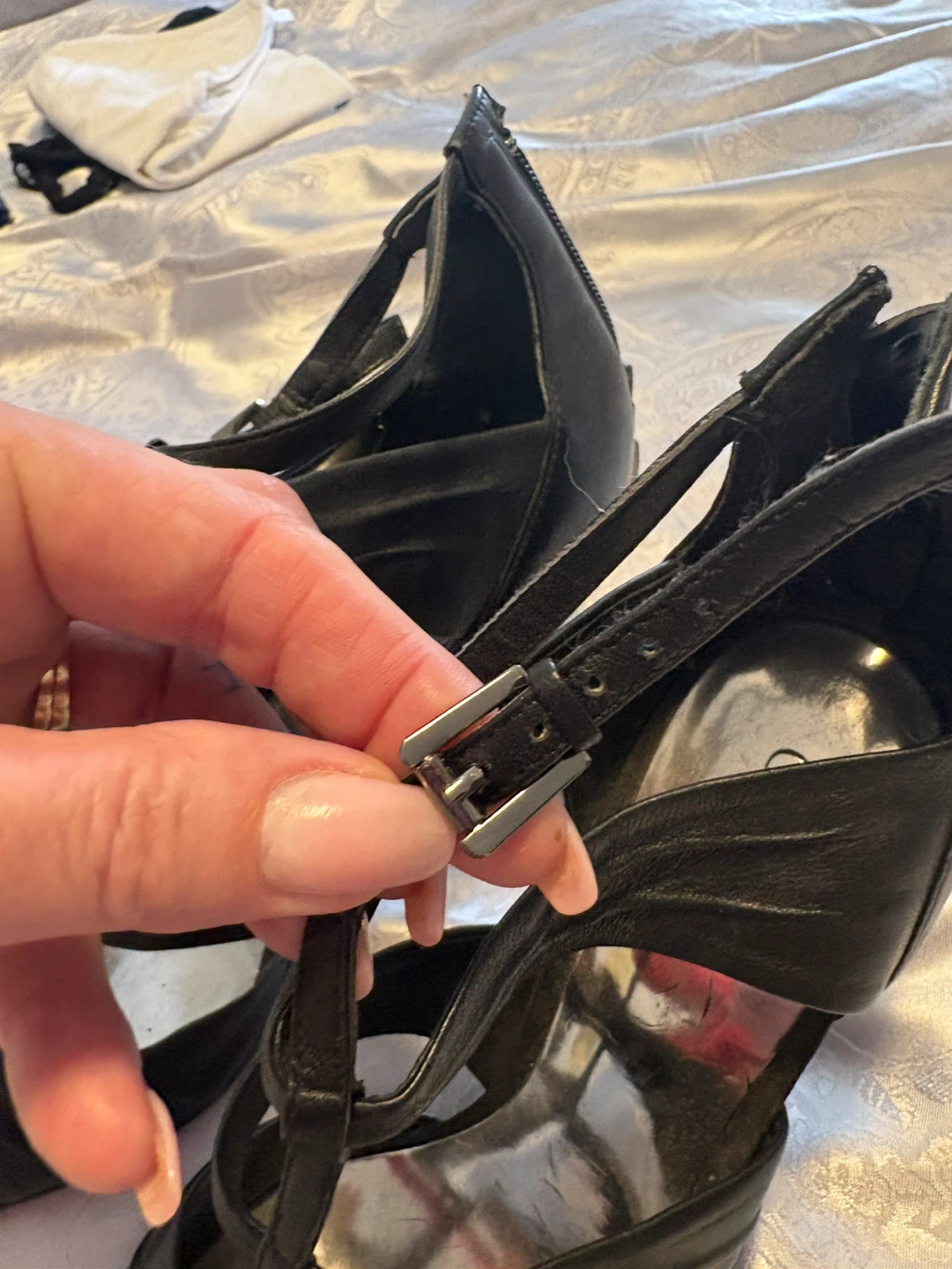 Black Guess Strappy Heels - photo 2