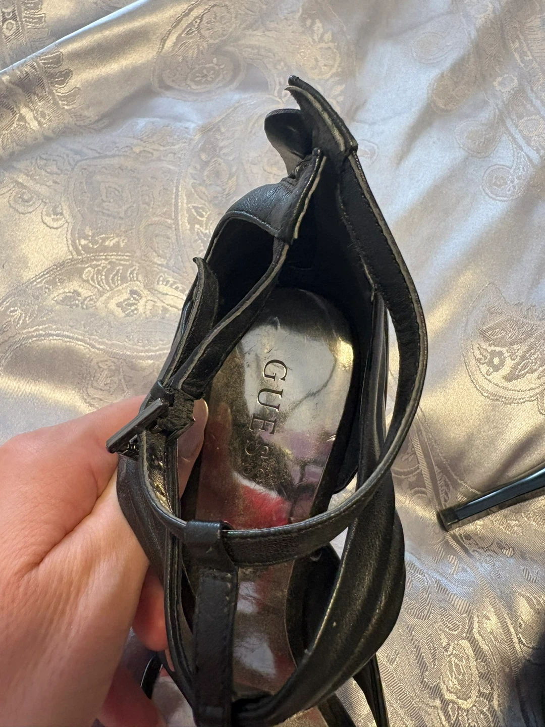 Black Guess Strappy Heels - photo 3
