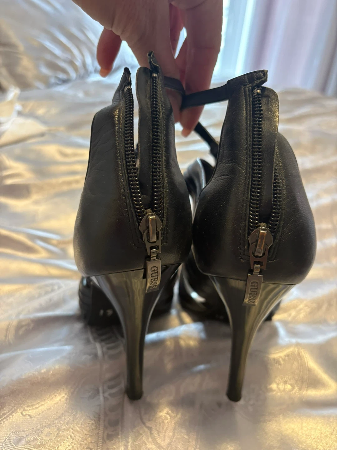 Black Guess Strappy Heels - photo 5