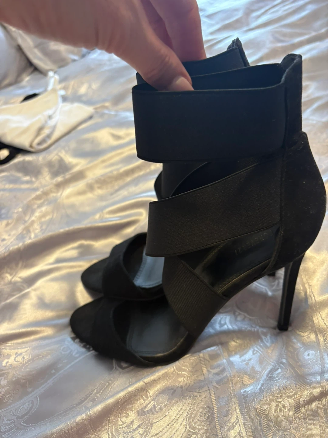 Black Stiletto Heels with Straps - photo 2