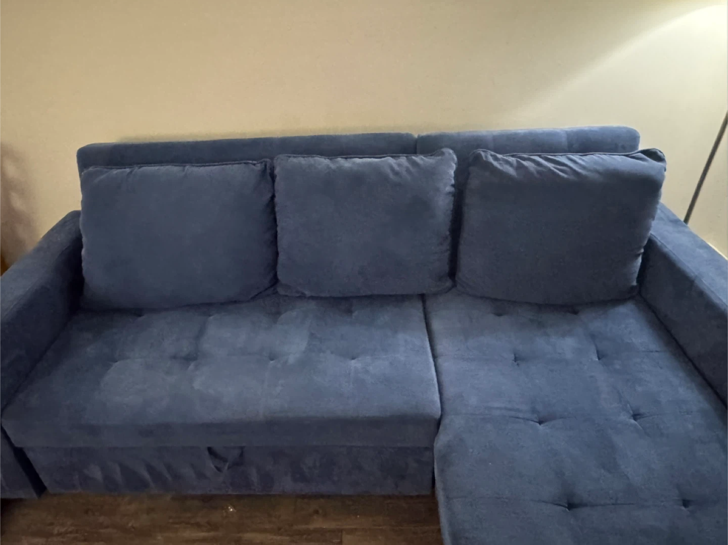 Structube Blue Sectional Sofa Bed with Storage - photo 2