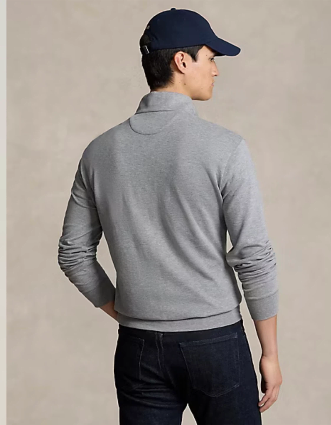 Polo Ralph Lauren Quarter Zip Sweatshirt - Grey - Size L - photo 3