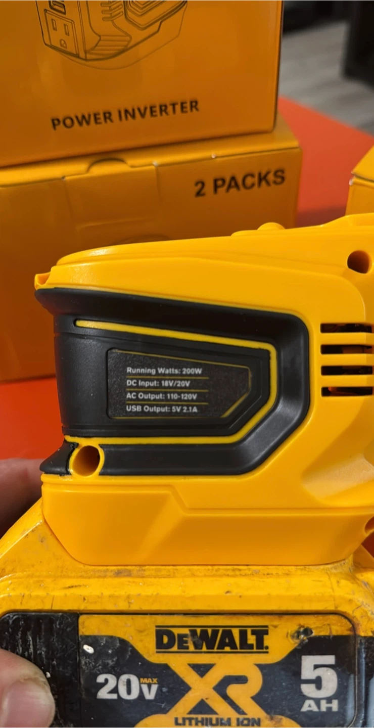 DEWALT compatible 200w  Power Inverter - photo 2